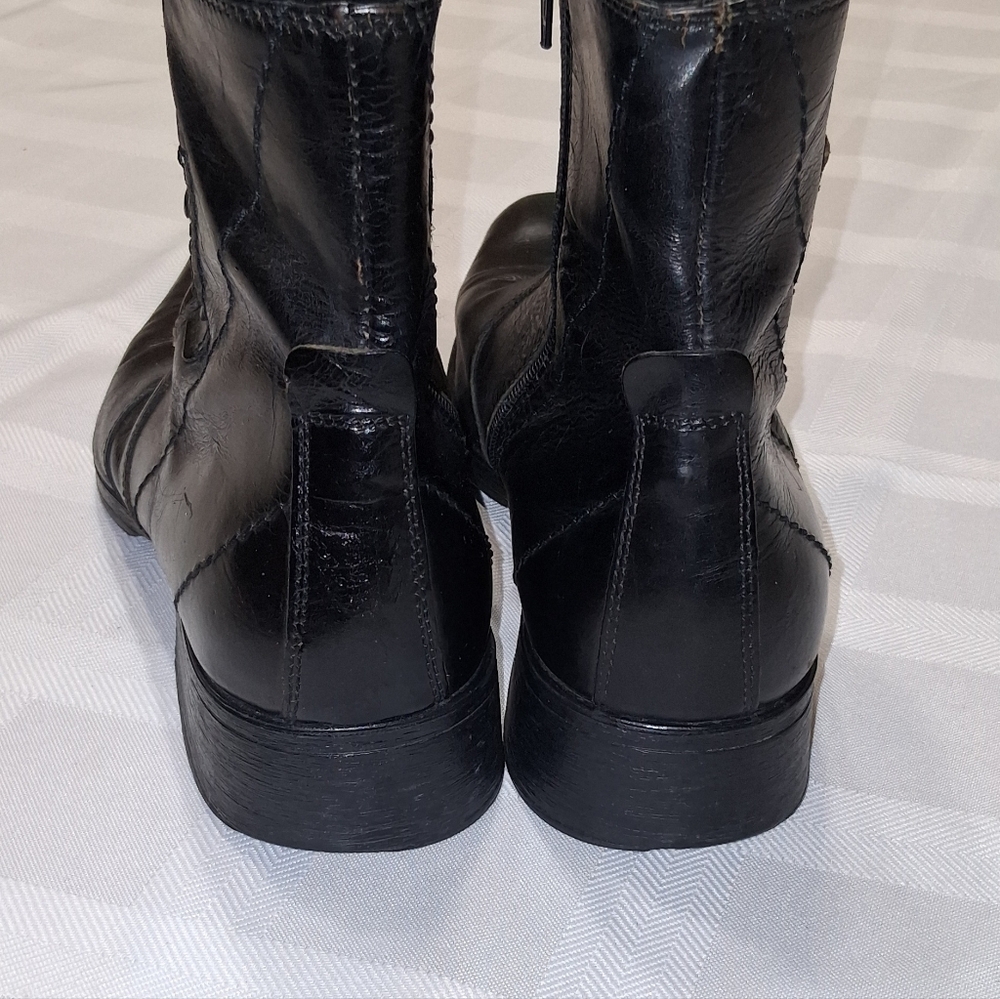 Aldo Black Leather Dress Boots - Picture 4 of 8